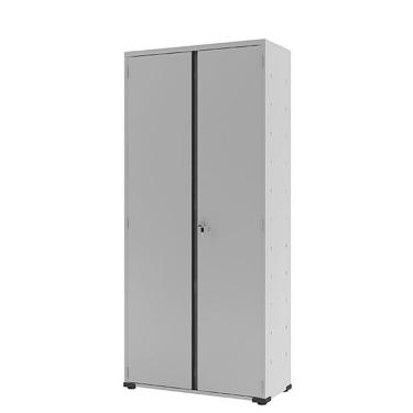 Imagem de Armário Aço Escritório Fechadura 3 Prateleiras Cinza