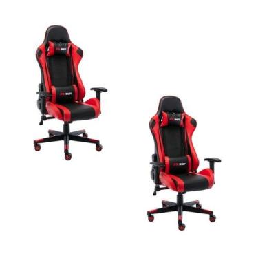 Imagem de Kit 2 Cadeiras Gamer Giratória One Shot - Espresso Móveis