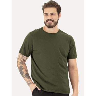 Imagem de Camiseta Ellus Cotton Fine Classic Logo Verde Floresta-Masculino