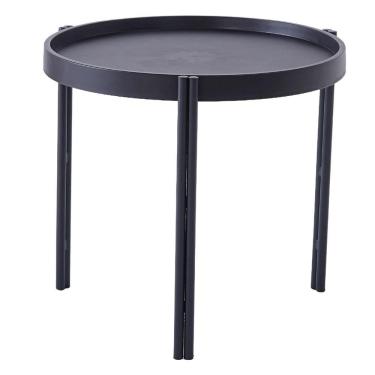 Imagem de Mesa Apoio Redonda Enjoy Rivatti 50cm Pp Preto-aço Preto