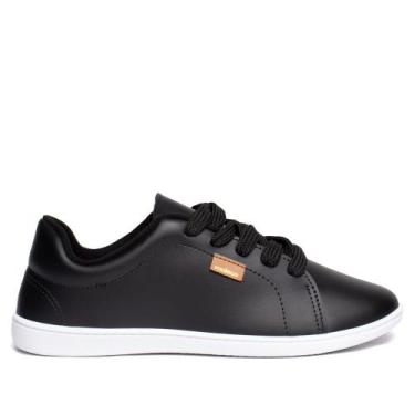 Imagem de Tênis Feminino Moleca Napa Sardenha Casual Preto, Preto, 36