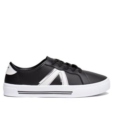 Imagem de Tênis Feminino Moleca Napa Sardenha Casual Preto/Branco, Preto, Branco