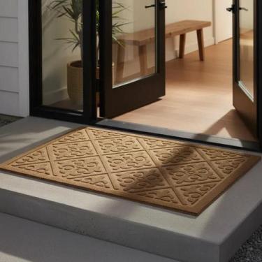 Imagem de Capacho Tapete Porta Entrada Emborrachado Antiderrapante 37x57cm - Lov