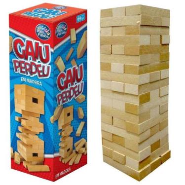 Imagem de Jogo Torre Equilíbrio De Mesa Caiu Perdeu Em Madeira Mdf - Pais E Filh