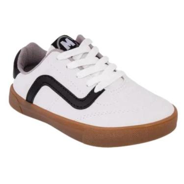 Imagem de Tênis Infantil Molekinho Masculino Casual Branco -, Branco, Preto, 31