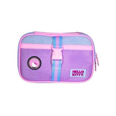 Imagem de Estojo Penal Box Juvenil Hello Kitty Jeans Luxo 15987 - Xeryus