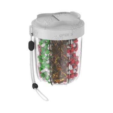 Imagem de Organizador De Pílulas Grande Com 7 Compartimentos, Container De Viage