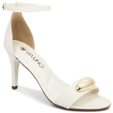 Imagem de Sandália Salto Fino Detalhes Metalizados Via Uno 873009-Feminino