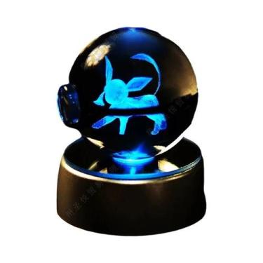 Imagem de Lâmpada Noturna 3D Pikachu Gengar Mewtwo Estátua De Bola De Cristal Po