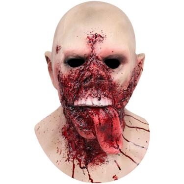 Imagem de Máscara facial Halloween Horror Decayed Tongue-Out Latex