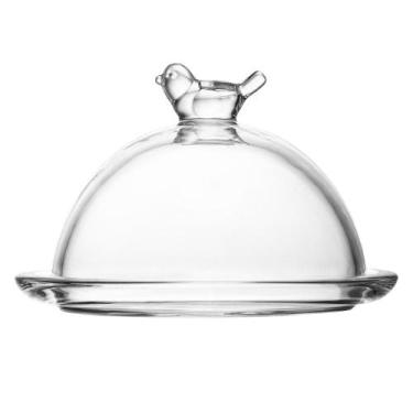 Imagem de Prato para Doce com Tampa Wolff Bird 15cm x 10cm Cristal