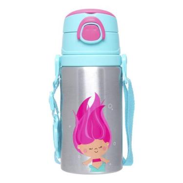 Imagem de Garrafinha de Alumínio com Canudo Buba Aventuras Sereia