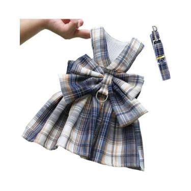 Imagem de Coleira Peitoral Xadrez Para Pets: Colete Confortável Para Cães E Gato