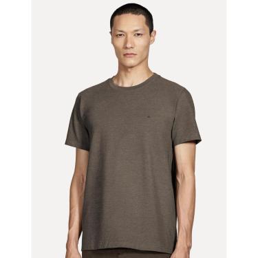 Imagem de Camiseta Aramis Masculina Basic Lisa Mono Icon Marrom Mescla-Masculino