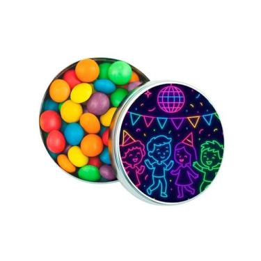 Imagem de Kit 30 Latinhas Lembrancinhas Festa Neon Cor: Prateado - Gil Festa Kid