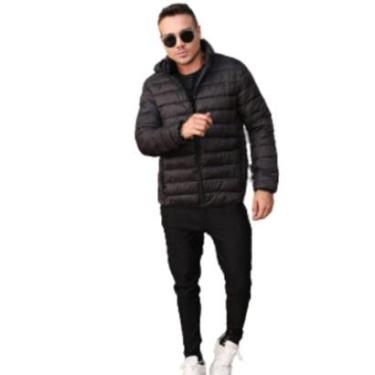 Imagem de Jaqueta Masculina Inverno Puffer Quente Capuz Removível-Masculino
