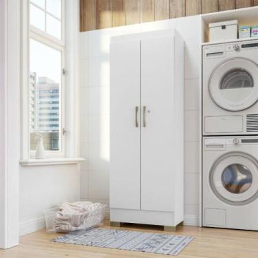 Imagem de Armário Multiuso Luna 2 Portas Freijó Branco - Kits Paraná, Branco
