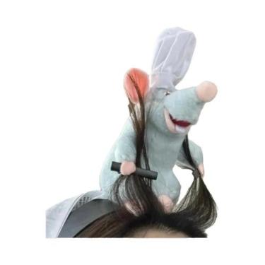 Imagem de Boneca De Pelúcia Fofa Do Ratatouille Com Tiara De Aba Larga E Clipe D