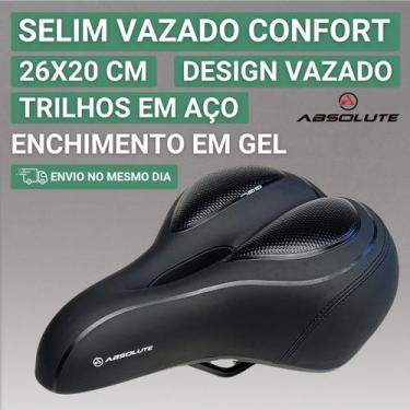 Imagem de Selim Vazado Comfort Absolute TRI Aço Apli Gel Molas, Preto