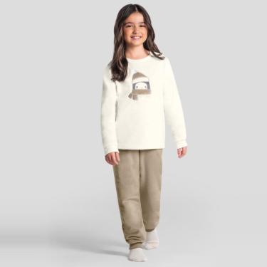 Imagem de Pijama infantil unissex peluciado de pinguim Brandili