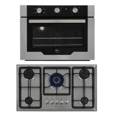Imagem de Kit Infinity Fischer: Forno Elétrico Inox e Cooktop 5B Inox, 220V