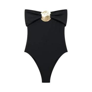 Imagem de Body Preto off Shoulder Extremo Para Mulheres, Lingerie Sexy Em Uma Pe