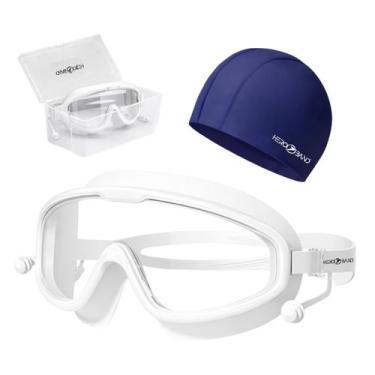 Imagem de Kit Natação Adulto Profissional Hero Band Óculos Anti-UV Silicone Touc