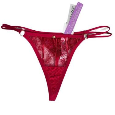 Imagem de Calcinha Fio Dental Y String Em Renda Bordada e Tule Nayane ., G, Roma