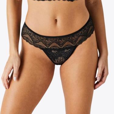 Imagem de Calcinha de Renda Fio Dental Lovely Liz 50553, Preto, P