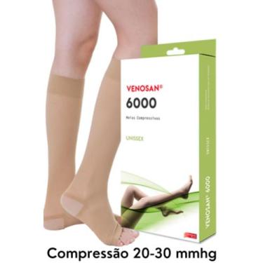 Imagem de Meia compressão venosan 6000 20-30 mmhg ad bronze pé aberto, Bronze, P