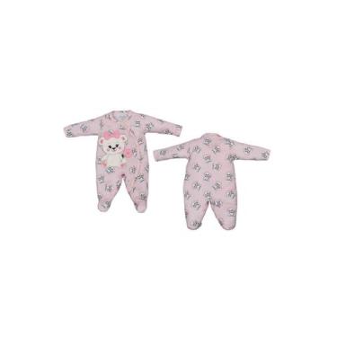 Imagem de Macacão Longo Aveludado Estampado Menina Upi Uli, M, Estampado