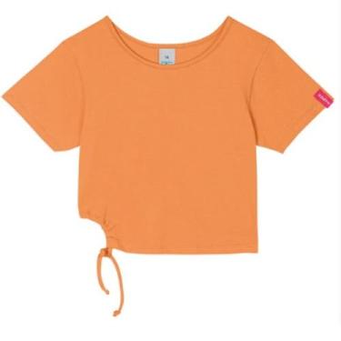 Imagem de Blusa Manga Curta Juvenil Feminina Hapie, Laranja, 16
