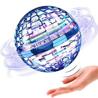 Imagem de Bola Voadora Spinner LED Recarregável USB com Giro 360, Luzes Colorida