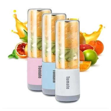 Imagem de Mini Mixer Portátil para Detox Sucos e Vitaminas Bivolt 330ml - Tomate