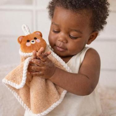Imagem de Naninha Ursinho 30x30 Toalha de Mão Bebê Macia - Interponte