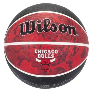 Imagem de Bola de Basquete Wilson Chicago Bulls NBA Tiedye Vermelho e Preto