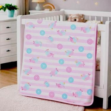 Imagem de Cobertor kyor plus baby flannel passarinhos jolitex