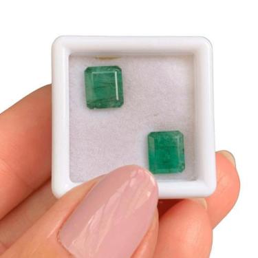 Imagem de Esmeralda EmeraldCut Baguete Par 3,57ct - SP GEMAS