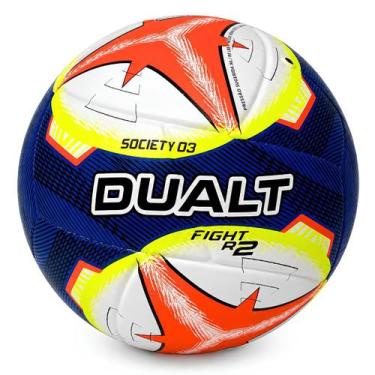 Imagem de Bola Society Dualt Fight R2 Veloz Pro Tam 03, Azul, Laranja, Amarelo
