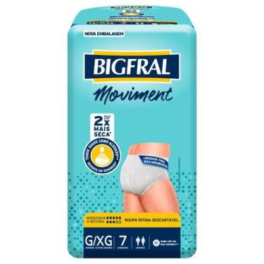 Imagem de Roupa Íntima Moviment Bigfral Unissex Tam G/XG 07 unidades