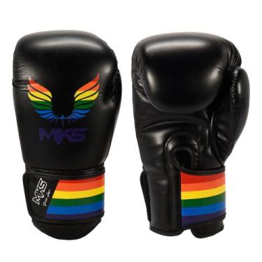 Imagem de Luva de Boxe Muay Thai MKS Energy Pride Line, Preto, 16 Oz