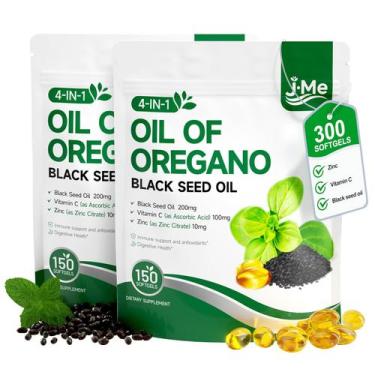 Imagem de Óleo de Orégano JME 4 em 1 com Óleo de Cominho Preto 300 Cápsulas Gela