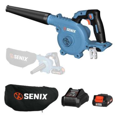 Imagem de Soprador de Folhas Elétrico SENIX 20V 75CFM/180MPH Kit 2,5 Ah