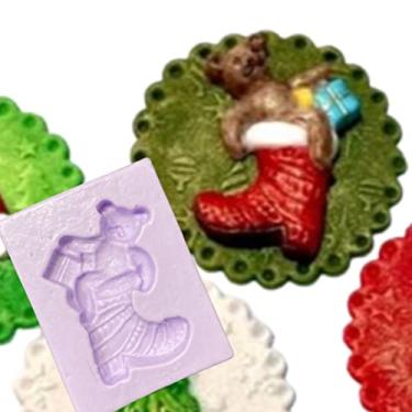 Imagem de Confeitaria dos moldes, F892 MOLDE DE SILICONE BOTA NATAL CONFEITARIA ARTESANATO
