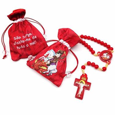Imagem de Terço Infantil Crianças São Jorge Com Saquinho