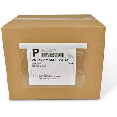 Imagem de Adesivo transparente de 19 cm x 14 cm, lista de embalagem/envelopes com etiqueta de envio, 200-Pack