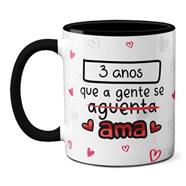 Imagem de Caneca Flork Namorados Te Amo A Gente Se Aguenta Se Ama (Preta)