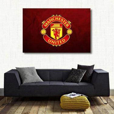 Imagem de Quadro decorativo Manchester United Futebol com Tela em Teci