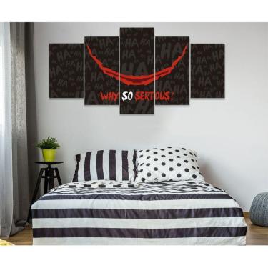 Imagem de Quadro Decorativo Sala Quarto Escritório Why So Serious