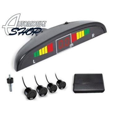 Imagem de Sensor Estac Re Visor Led Meia Lua 4pts Aviso Sonoro Preto